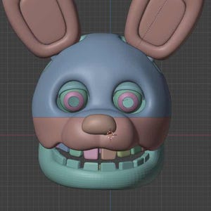 Yellow Rabbit STLS Fnaf 2-filmen är korrekt för 3D-utskrift