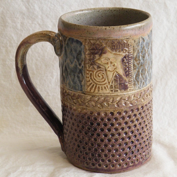 ceramic star mug 16oz stoneware 16A046