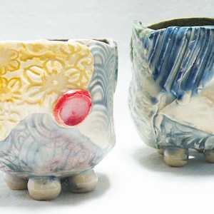 little ceramic succulent flower pots MSP027