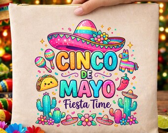 Cinco De Mayo Png, Coquette Bow Fiesta Png, Mexican Fiesta Party Png, Taco Tuesday Fiesta Shirt Png, Preppy Cinco De Mayo Party Png, Dijital
