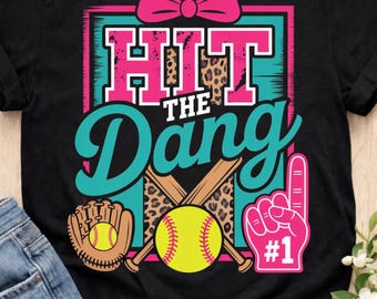 Hit The Dang Ball Png, Retro Softball Game Day Png, Softball Stripes Leopard Pink Png, Camo Softball Distressed Varisty Sublimation, Dijital