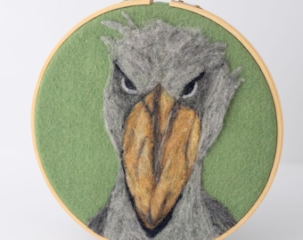 Needle Felting Kit, Shoebill Stork, DIY Kit, Birder Gift,  Mom Gifts,