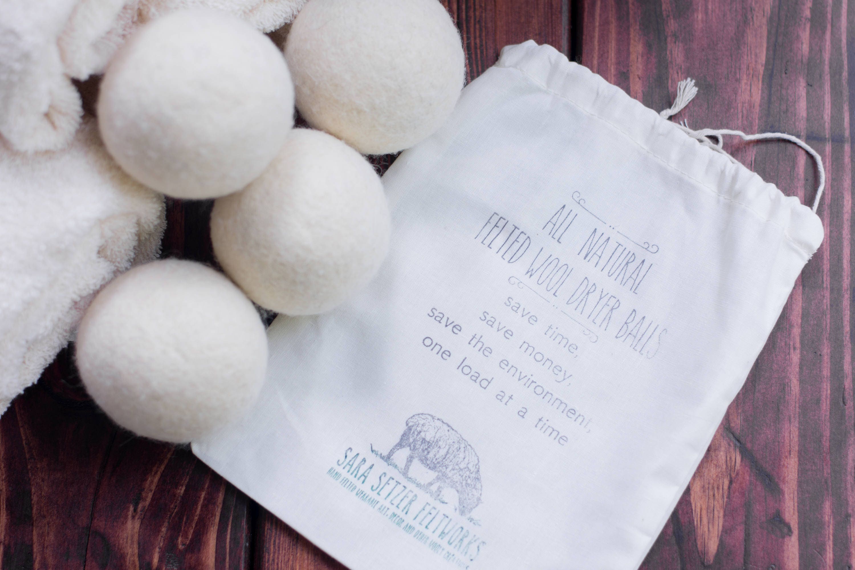 4 Extra Large Felted Wool Dryer Balls Natural Dryer Balls Etsy