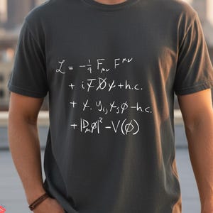 Chemise de physique lagrangienne modèle standard - T-shirt scientifique vintage - T-shirt graphique couleurs confort