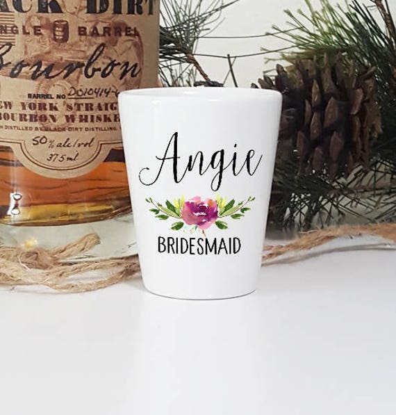 Bridesmaid Shot Glass Bridesmaid Proposal Gift Bridesmaid Etsy