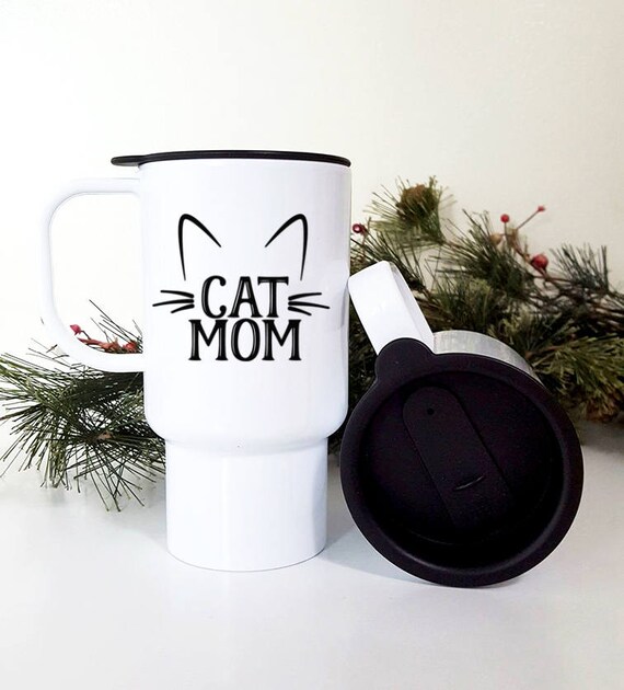 cat mom travel mug