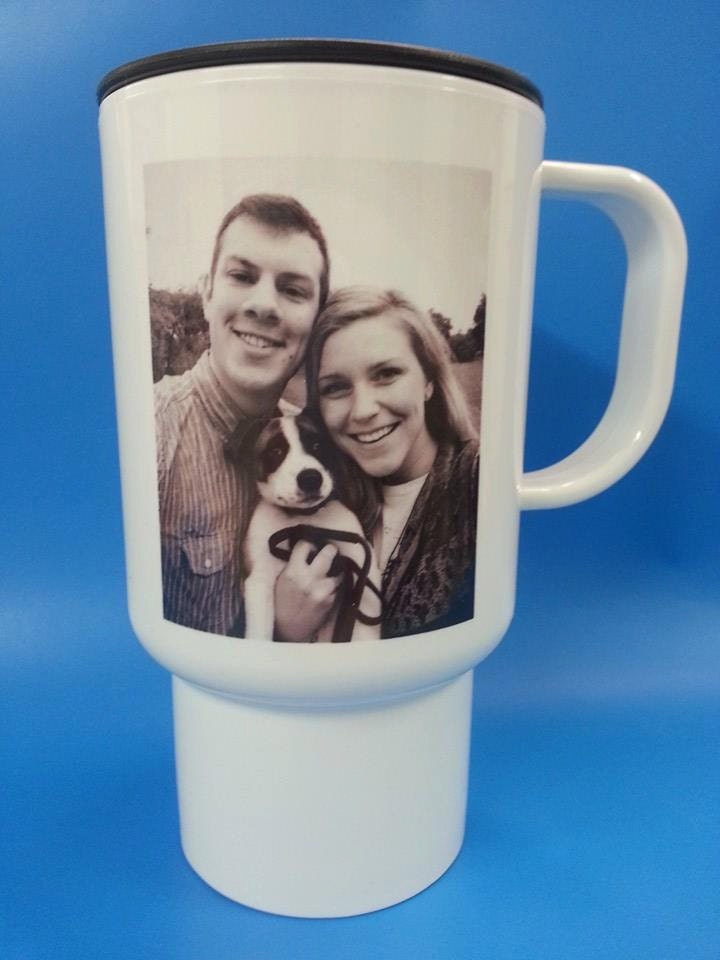 custom photo travel mug