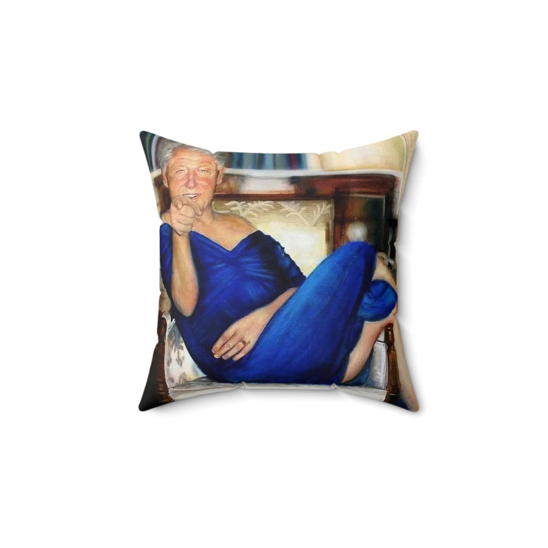Bill Clinton in the Blue Dress Square Pillow Etsy