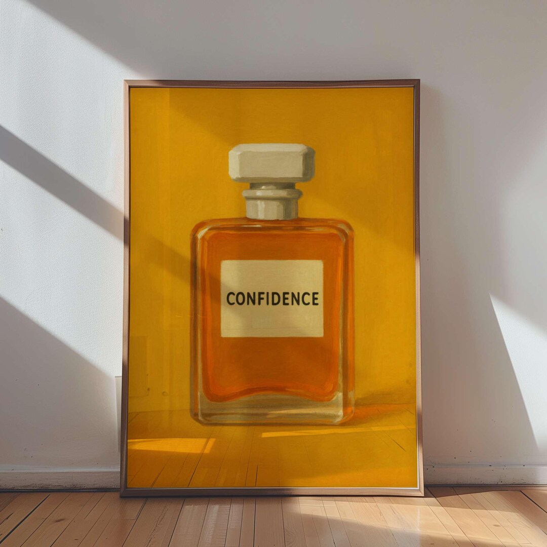 Confidence Cologne Poster – Warm Retro Luxe Wall Art - Etsy
