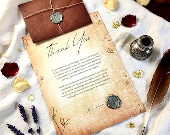 Lettera personalizzata sigillata con ceralacca / Messaggio d'amore personalizzato, regalo di anniversario