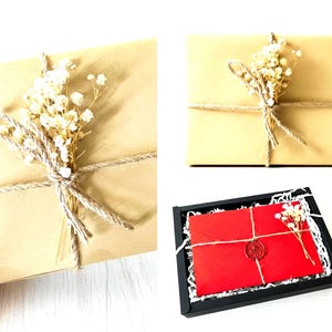 Scatola ricordo romantica per lettere d'amore / Presentazione regalo busta C6 / Aggiunta