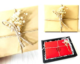Scatola ricordo romantica per lettere d'amore / Presentazione regalo busta C6 / Aggiunta