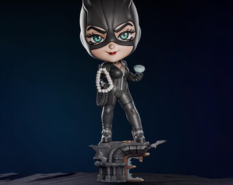 Catwoman Chibi STL 3D Print Model