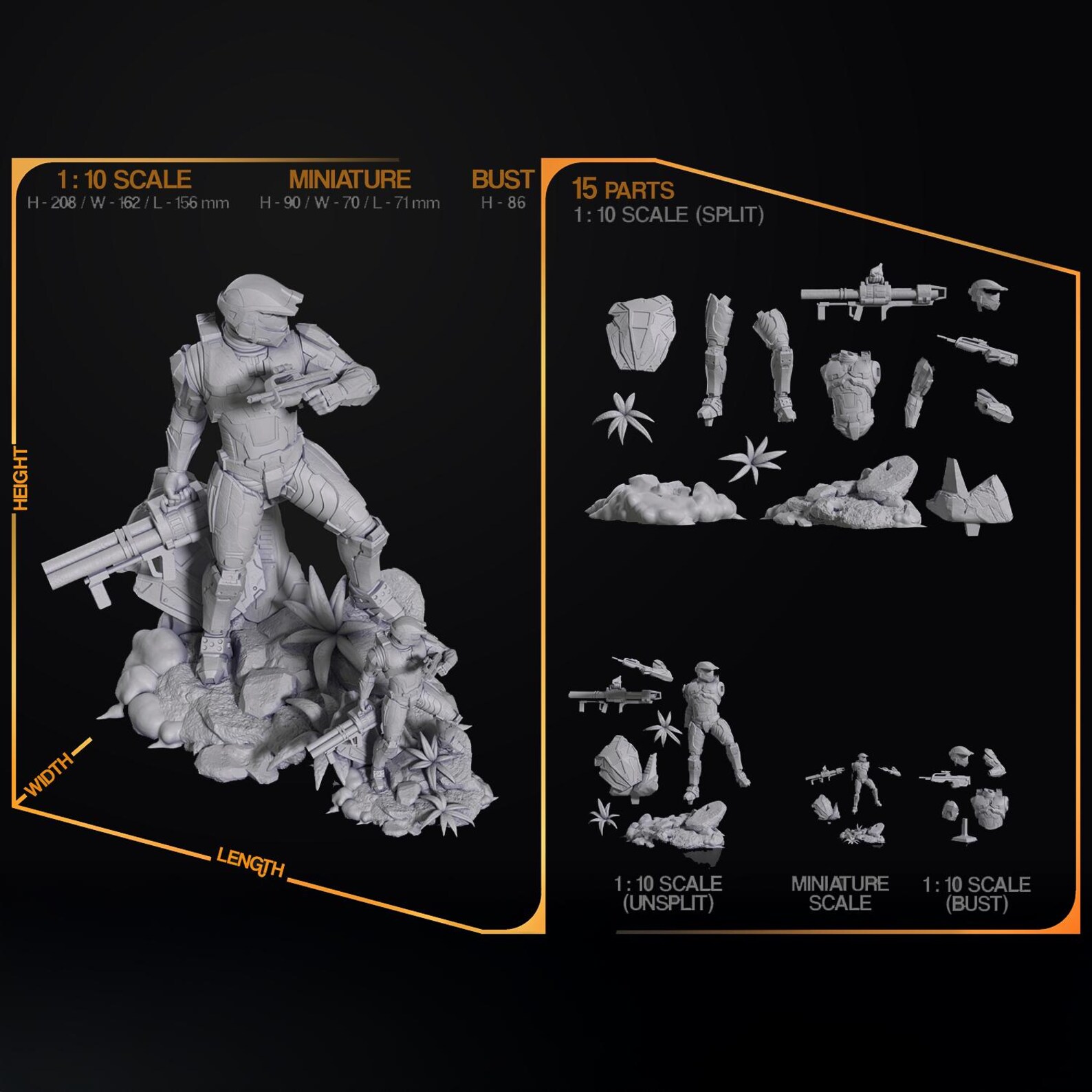 Master Chief STL 3D Print Model - Etsy