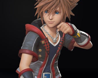 Sora Kingdom Hearts STL Model: Resin Printer Figure Diorama