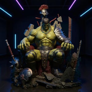 Hulk Throne STL 3D Print Model