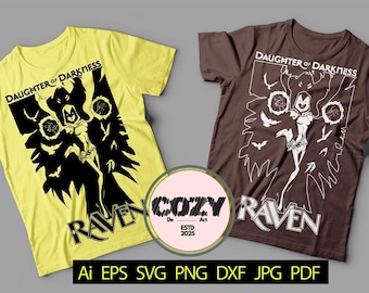 Raven Daughter of Darkness Vector, Demon Trigon Comic Vector, Teen Titans Comic svg, Comic Character SVG, Anime svg, Comic SVG for Cricut