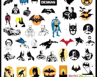 Superhero SVG Bundle, Comic svg Bundle, Bat Hero svg, Bundle, Anime Cartoon SVG Bundle, Bat Sticker, Superhero Cut files, Anime Manga svg