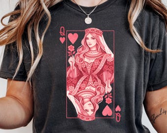 ハートの女王PNG、ピンクのバレンタインカードデザイン、トランプデザイン、ガーリーギフト、母の日PNG、レトロなバレンタイン、デジタルダウンロード