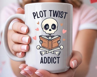 プロットツイスト中毒者PNG、読書好きPNG、読書中毒者、Booktokシャツ、面白い読者ギフト、不気味でかわいいグラフィック、読書好きデジタル、昇華