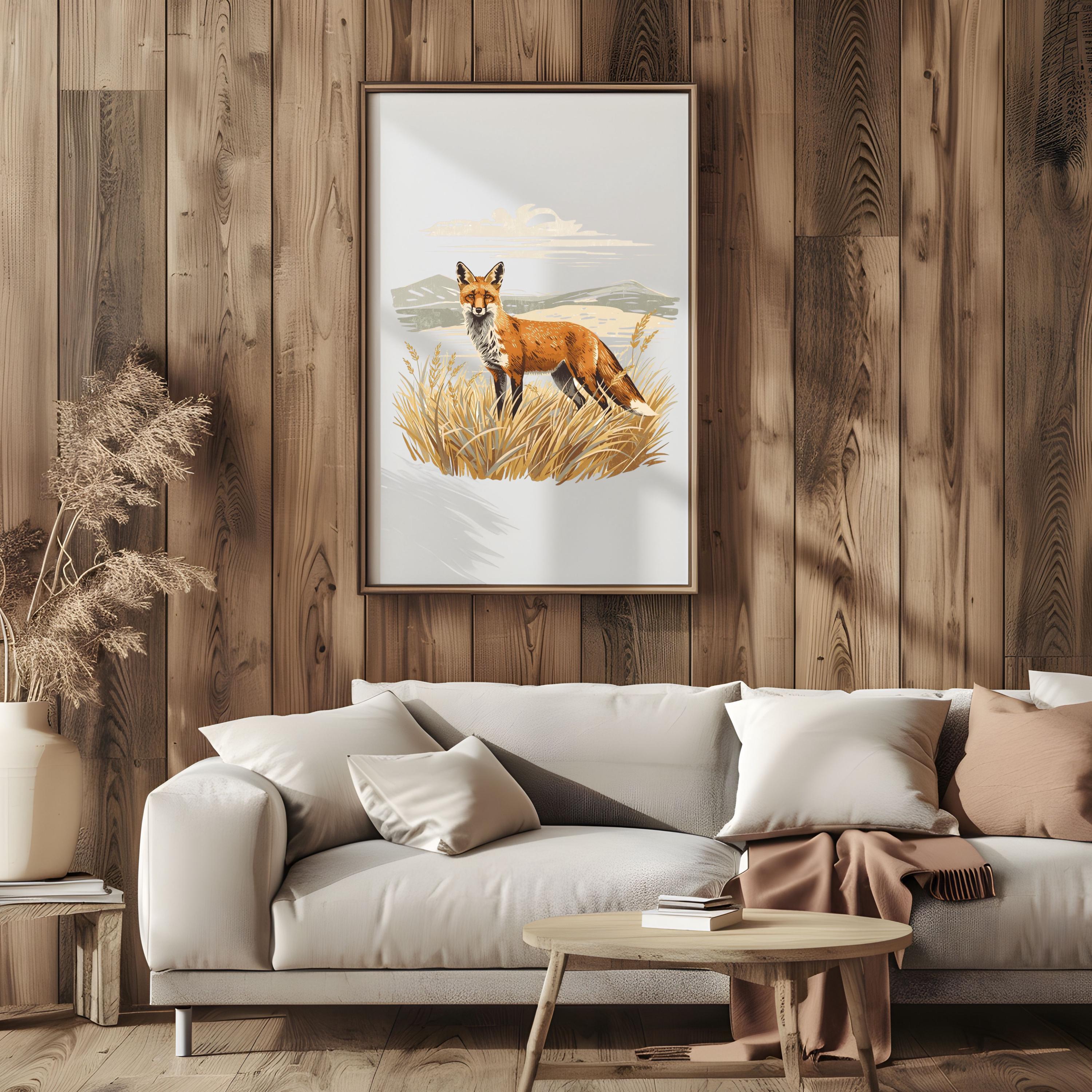 Rustic Fox Image Vintage Fox Illustration, Rustic Woodland Art, Rustic Animal Clipart ...