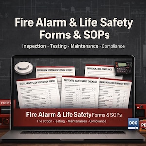 Fire Alarm Forms & SOPs | Inspection, Testing and Maintenance Templates | Compliance Ready