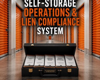 Self Storage Facility Operations Manual, Lien Sale Compliance Kit, Manager Training Workbook, Tenant Rental Agreement, Multi-Facility.