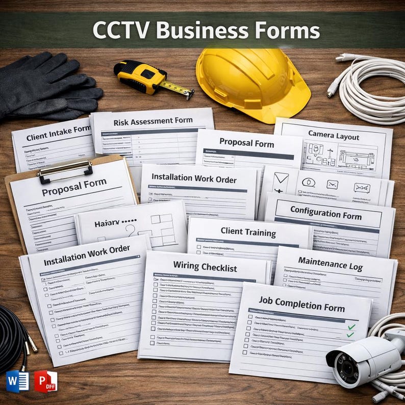 CCTV Security Installer Forms & Sops | Contractor Templates (digital ...