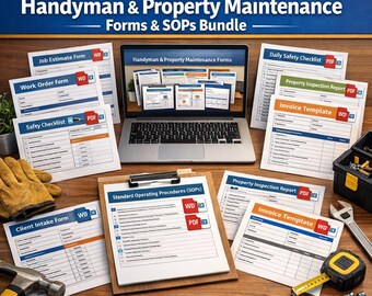 Handyman Forms & SOP Templates | Property Maintenance Toolkit (Digital Download)