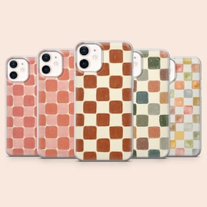 Funda para teléfono con diseño de terracota y patrón de arcilla para iPhone 17Pro, 16, 15, 14, 13, 12, Samsung S26, S25, S24, S23, A16, A56, Pixel 10A, 9Pro