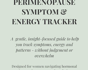 Perimenopause Symptom & Energy Tracker for Women Digital Download | Printable PDF