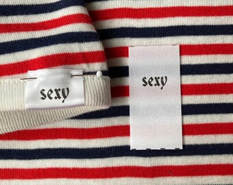 DIY {swear} tags, add custom printed snarky sew-on label, sexy badass handmadeAF, crafty sister, support women, sew crochet quilt knit