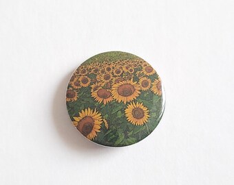 Sunflowers Button Pin