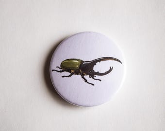 Hercules Beetle Button Pin