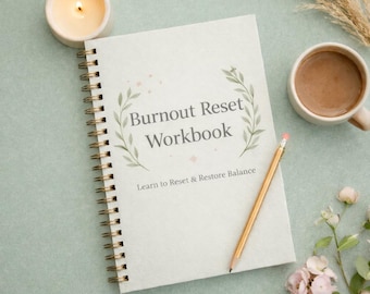 Burnout Reset Workbook | Digital Journal to Rest, Reflect & Regain Clarity | Printable Self Care Reset.