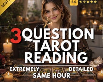 3 Question Tarot Reading, Love Career Finance Guidance, Intuitive Psychic Insight