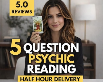 5 Question Psychic Reading, Love Career Finance Guidance (30-Minute Delivery)