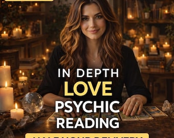 In Depth Love Psychic Reading, Emotional Clarity, 30 Min Delivery (Digital Reading)