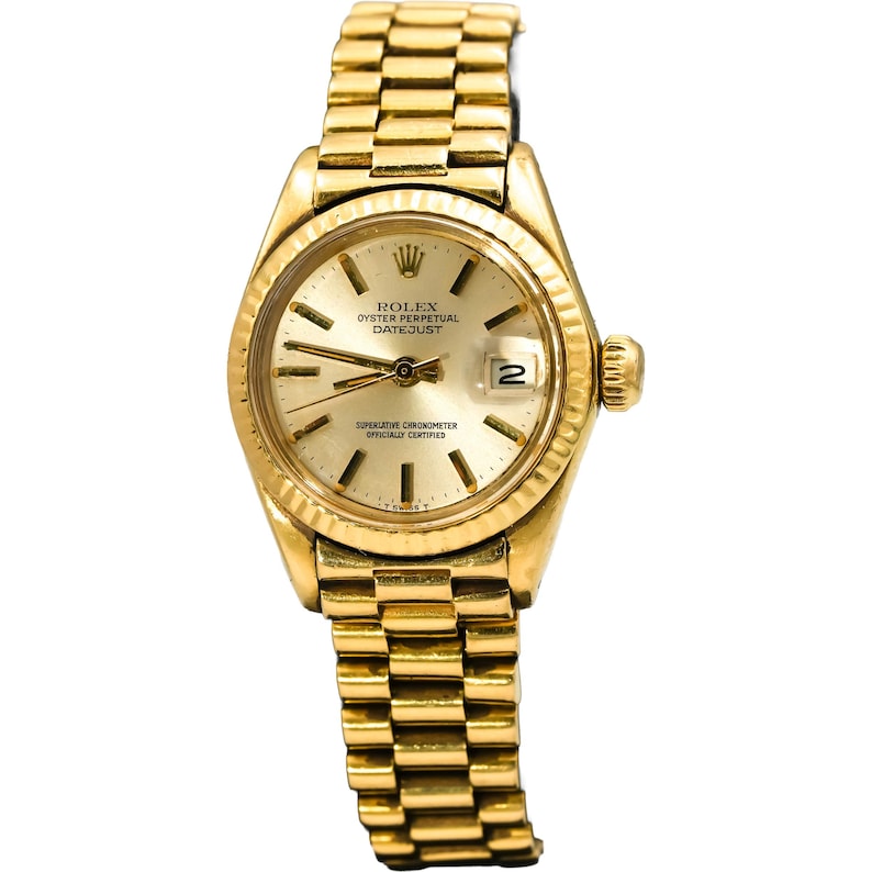 Rolex Vintage 18k Yellow Gold Lady-Datejust Automatic Watch Ref. 6917