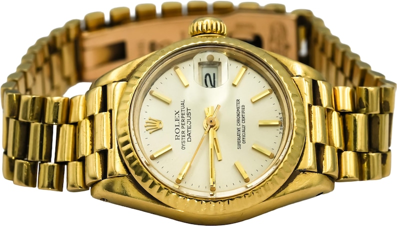 Rolex President Vintage 18k Yellow Gold Lady-Datejust Automatic Watch Ref. 6917
