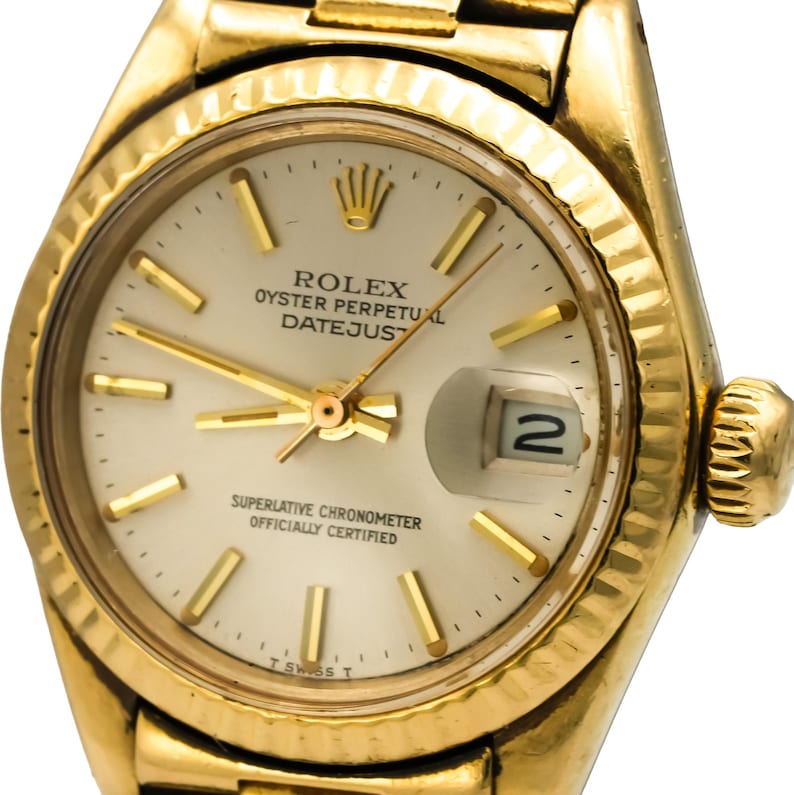 Rolex President Vintage 18k Yellow Gold Lady-Datejust Automatic Watch Ref. 6917