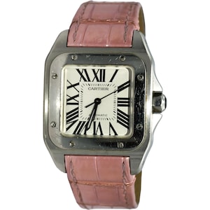 Relógio Cartier Santos 100 automático em aço inoxidável, 34 mm, Ref. 2878