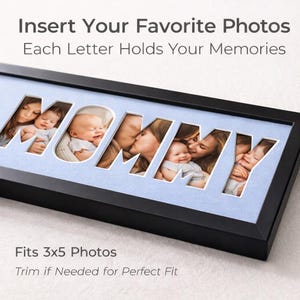 Mother Child Memory Frame Mommy Me Design Wall Display Photo Mat Dual Opening Picture Frame Family Portrait Collection Sentimental Gift Idea Special Present Decorative Text Cutout Beautiful Wall Art Display Home Decor Accent Wooden Frame