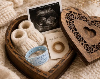 Baby Keepsake Memory Box Baby Shower Gift For New Mom First Memories Storage Sentimental Milestones Nursery Decor Laser Cut Heart Box