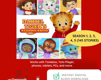 Daniel Tiger Season 1, 2, 3, 4, 5 Audio Bundle – Toniebox & Yoto Compatible (MP3 Digital Download)