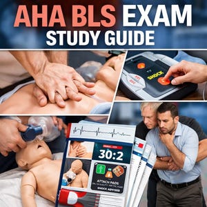 2025 AHA BLS-leverantörsmanual + examensstudieguide (100 % godkänt)