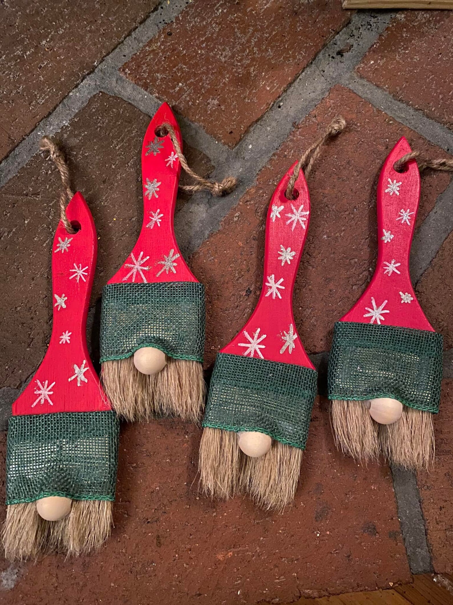 Gnome Paint Brush Christmas Ornament Decoration Etsy