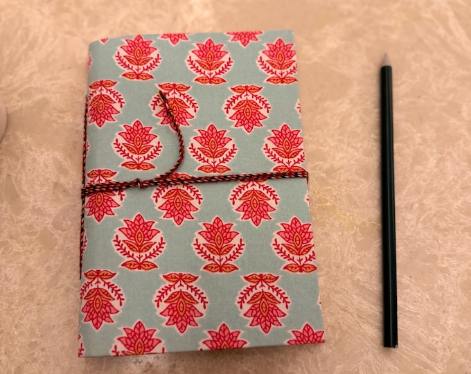 Hand Block Print Handmade Paper Diary, Handmade Journal Notebook, Artisan Writing Journal, Sustainable Gift