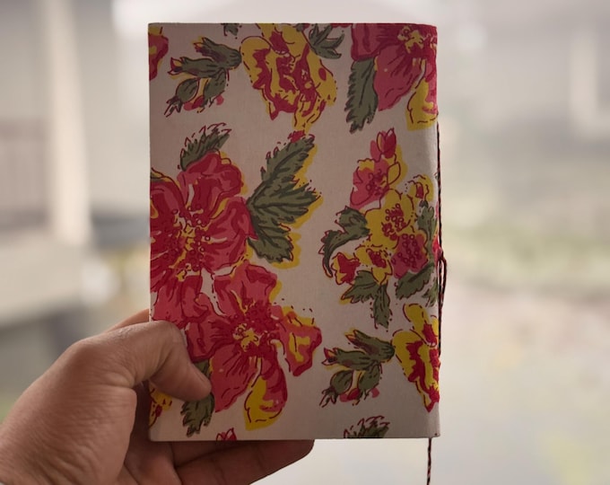 Hand Block Print Handmade Paper Diary, Handmade Journal Notebook, Artisan Writing Journal, Sustainable Gift