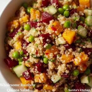 Rezept für gesunden Regenbogen-Quinoa-Salat (PDF) | Reich an Protein | Für den Schnellkochtopf | Für Diabetiker und Herz-Kreislauf-Betroffene geeignet | Sofort-Download